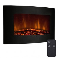 Gracelove 35" XL Large 1500W Adjustable Electric Wall Mount Fireplace Heater W/Remote New Realistic Logs and Embers ! 2in1 Heater & Decoration - B01M02DIW1